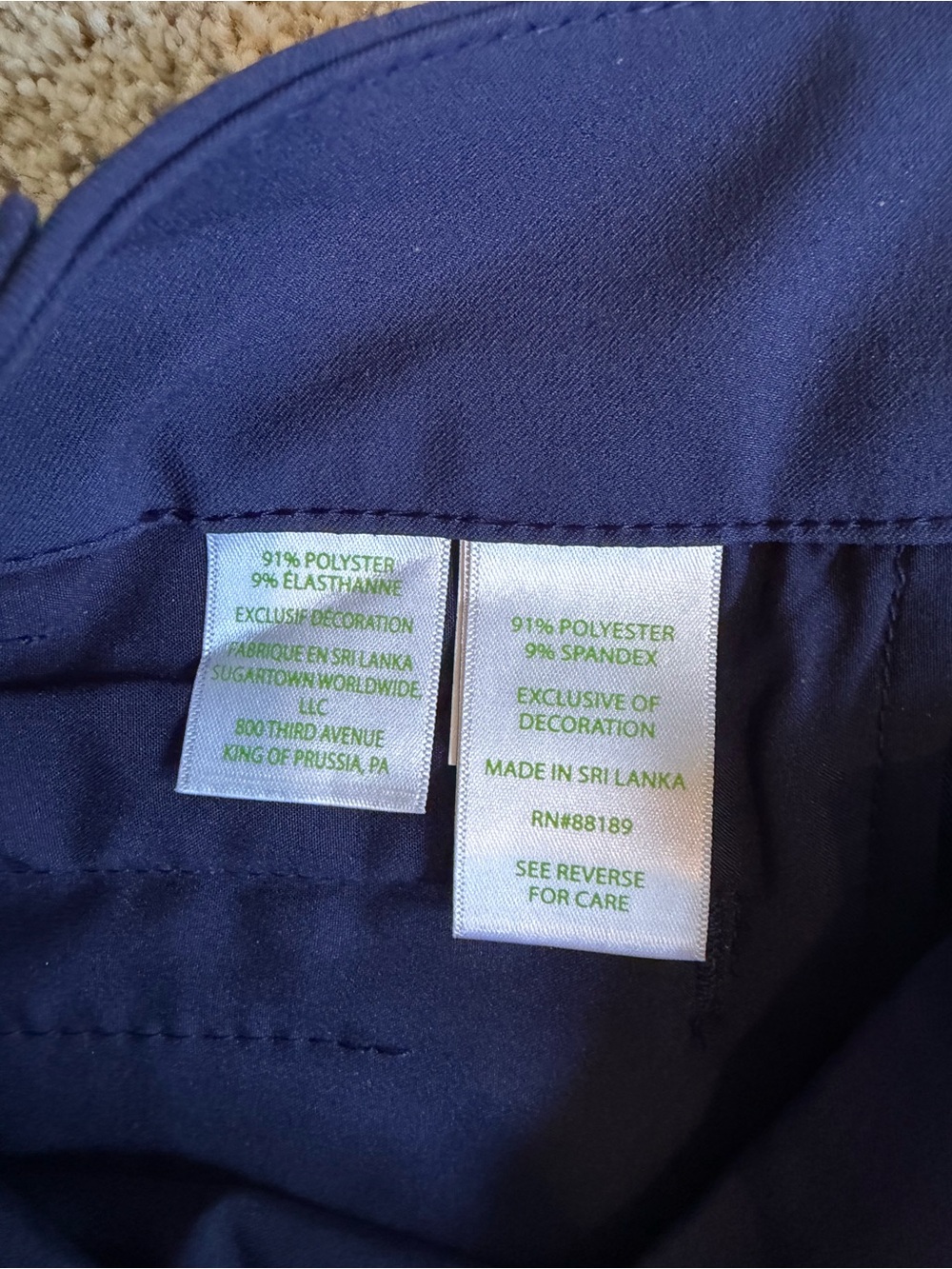 Lilly Pulitzer Luxletic Cameron Navy Skinny Performance Pants Stretch Preppy - Picture 6 of 11